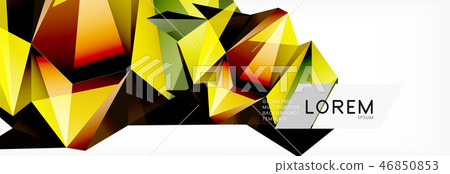 3d card on light backdrop. Abstract triangle pattern. Futuristic geometric background. 3d card on light backdrop. Abstract triangle pattern. Futuristic geometric background. 46850853