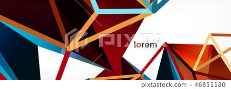 Vector colorful geometric triangle background, crystal banner design 46851180