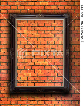 picture frame on red brick wall picture frame on red brick wall 46851991