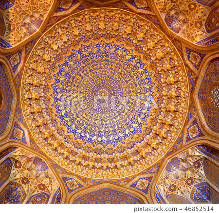 Photo background ornament of mosque Photo background ornament of mosque 46852514