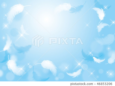 Feather and blue background 46853206
