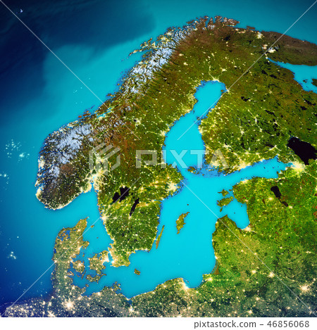Scandinavia space map 46856068