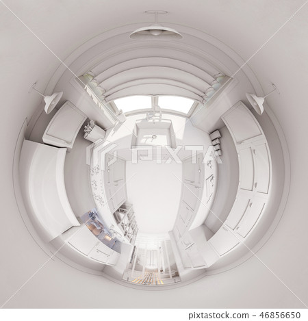 3d render of the kitchen interior design  46856650