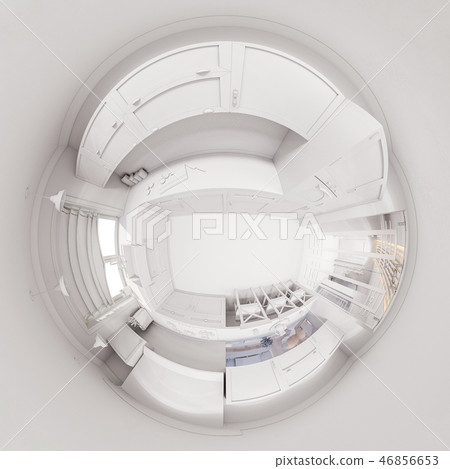 3d render of the kitchen interior design  46856653