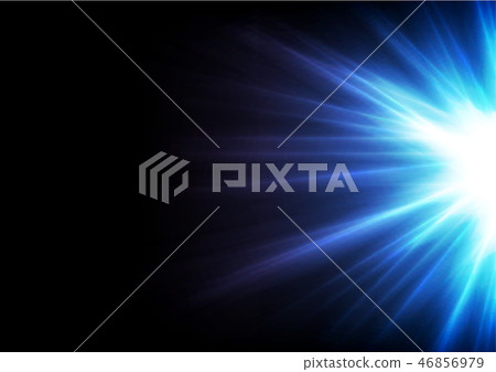 Blue glowing shiny rays abstract background-插圖素材 [46856979] - PIXTA圖庫