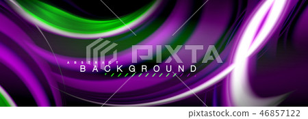 Blurred fluid colors background, abstract waves lines, mixing colours with light effects on light 46857122