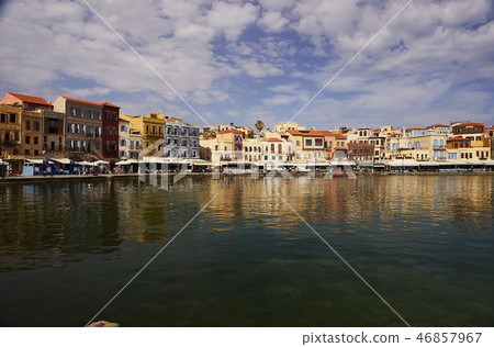 The seafront of old town of Chania. The seafront of old town of Chania. 46857967