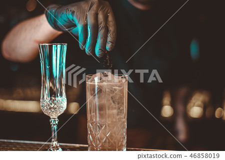 Cocktail Preparation.  46858019