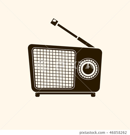 Old radio. Illustration of an old radio  46858262