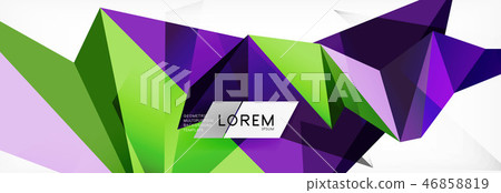 Mosaic triangular low poly style abstract geometric background. Polygonal vector. Abstract white Mosaic triangular low poly style abstract geometric background. Polygonal vector. Abstract white 46858819