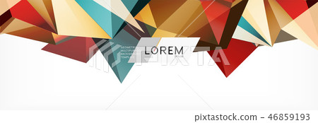 3d card on light backdrop. Abstract triangle pattern. Futuristic geometric background. 46859193