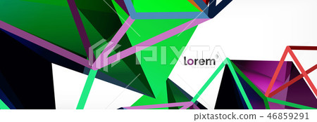 Modern geometric background. Poster template with polygonal elements 46859291