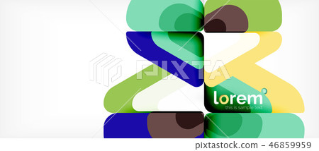 Colorful trendy geometric shapes background 46859959