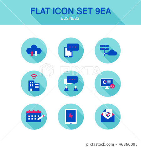 Simple Flat Icon Set Simple Flat Icon Set 46860093