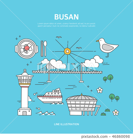 Travel Simple Line Illustration Travel Simple Line Illustration 46860098