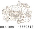 Hamburger illustration 46860312