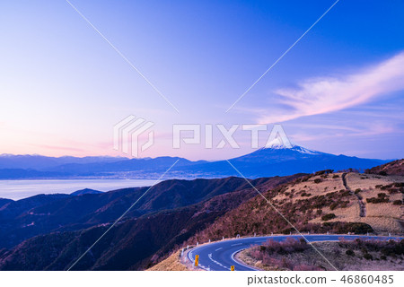 [靜岡縣]伊豆達摩山高原富士山的夜景 46860485