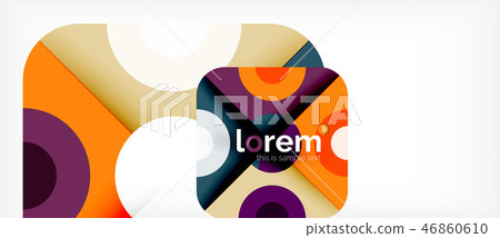 Geometric colorful shapes composition abstract background. Minimal dynamic design 46860610