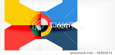 Geometric colorful shapes composition abstract background. Minimal dynamic design Geometric colorful shapes composition abstract background. Minimal dynamic design 46860614
