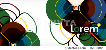 Abstract background - geometric multicolored round shapes composition. Trendy abstract layout Abstract background - geometric multicolored round shapes composition. Trendy abstract layout 46860884
