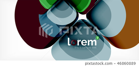 Abstract background - geometric multicolored round shapes composition. Trendy abstract layout Abstract background - geometric multicolored round shapes composition. Trendy abstract layout 46860889