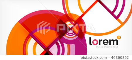 Circle abstract background, bright colorful round geometric shapes Circle abstract background, bright colorful round geometric shapes 46860892
