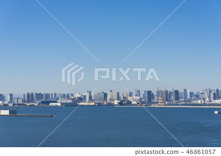 Office buildings in Tokyo Bay and Gulf Coast Scenery from Tokyo Gate Bridge Office buildings in Tokyo Bay and Gulf Coast Scenery from Tokyo Gate Bridge 46861057