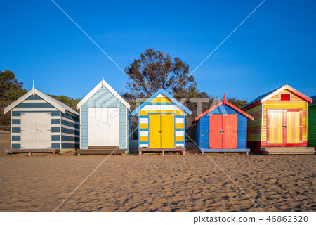 Brighton Bathing Boxes in Melbourne, Australia Brighton Bathing Boxes in Melbourne, Australia 46862320