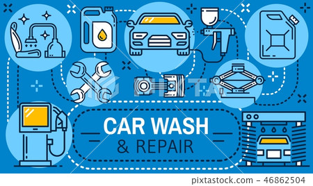 Car wash service and auto repair mechanic garage Car wash service and auto repair mechanic garage 46862504