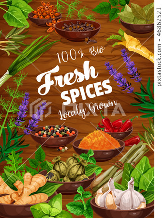 Spices, herbs, vegetable seasonings and condiments 46862521