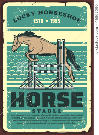 Horse jumping over fence. Equestrian sport Horse jumping over fence. Equestrian sport 46862590