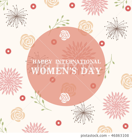 Happy international Women's Day Elegant card 46863108