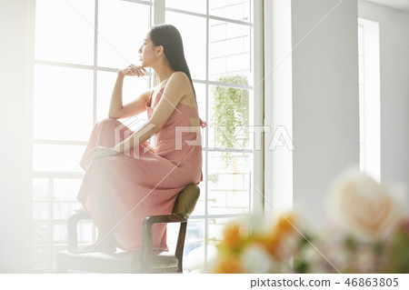 Woman dress up 46863805