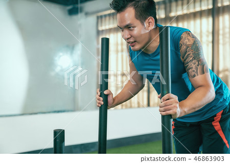 male learner ready to do push ups exercise male learner ready to do push ups exercise 46863903