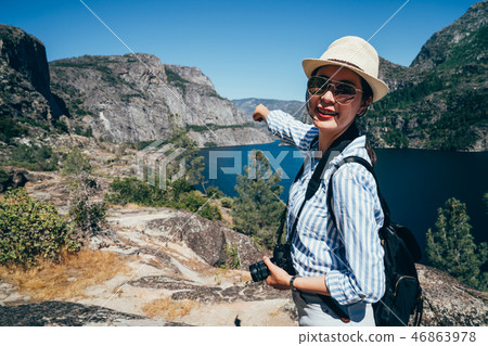 asian backpacker visit yosemite national park asian backpacker visit yosemite national park 46863978