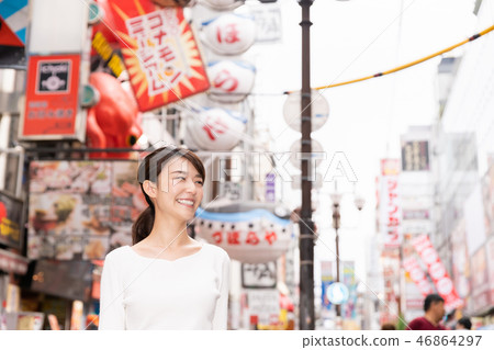 Tourist woman in Osaka 46864297