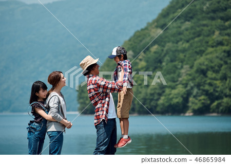 Family trip lake camp 46865984