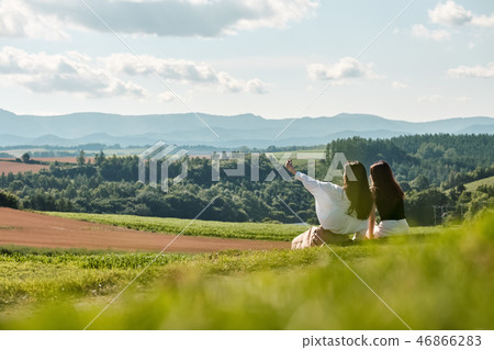 Women's journey nature scenery Women's journey nature scenery 46866283