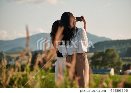 Women's journey nature scenery Women's journey nature scenery 46866396