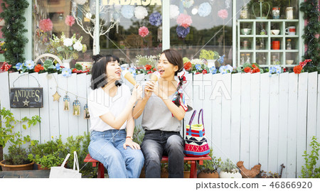 Woman enjoying shopping shopping 46866920