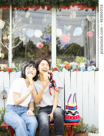 Woman enjoying shopping shopping Woman enjoying shopping shopping 46866958