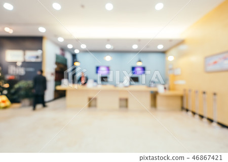 Abstract blur hotel and lobby interior 46867421