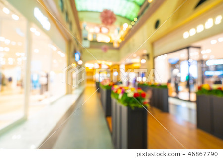 Abstract blur and defocused shopping mall of department store Abstract blur and defocused shopping mall of department store 46867790