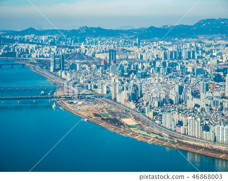 Beautiful architecture building in Seoul City Beautiful architecture building in Seoul City 46868003