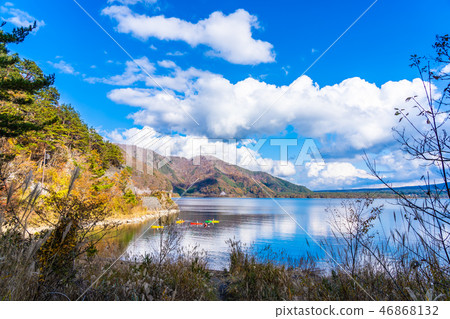 Beautiful landscape around lake kawaguchiko in Yamanashi Japan Beautiful landscape around lake kawaguchiko in Yamanashi Japan 46868132
