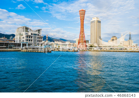 Beautiful cityscape with architecture building and kobe tower city skyline 46868143