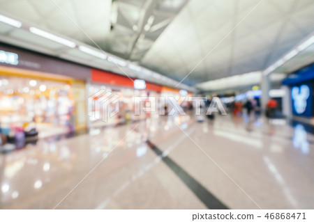 Abstract blur and defocused airport terminal interior 46868471
