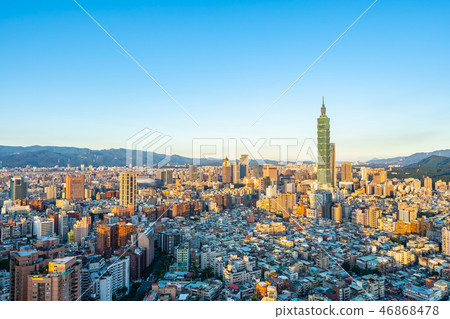 Beautiful architecture building taipei city Beautiful architecture building taipei city 46868478