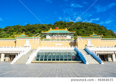 Beautiful architecture building exterior of landmark of taipei national palace museum in taiwan Beautiful architecture building exterior of landmark of taipei national palace museum in taiwan 46868635