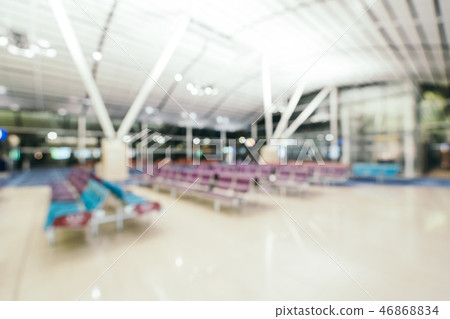 Abstract blur and defocused airport terminal interior 46868834